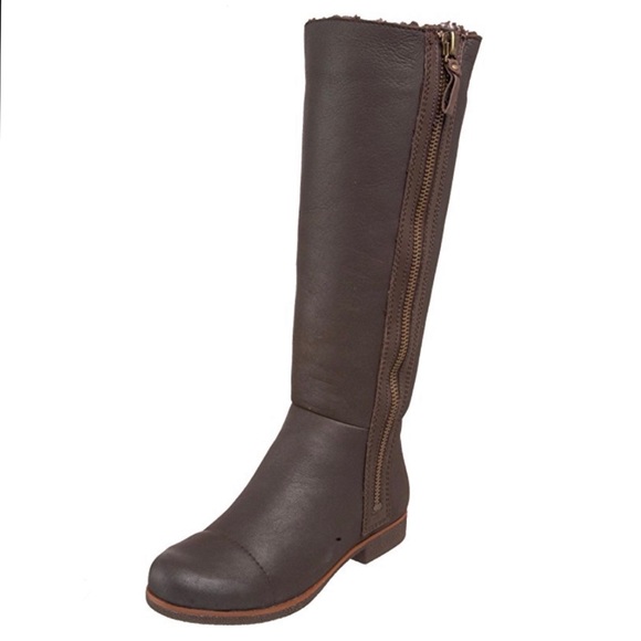 Modern Vintage Shoes - Modern Vintage *SHEARLING LINED* Brwn Leather Boot